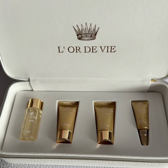 NIB Dior L’OR DE VIE discovery gift set travel case La Lotion, Serum, Creme - Picture 5 of 14